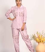 light Purple corset with hand embroidery