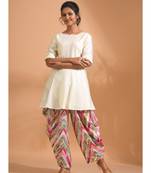 Yellow patiala top set with printed