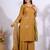 Mustard Handwork kurta and Palazzo with dupatta set stitched