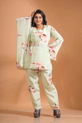 MULTICOLOUR kaftan set with pant with printed 1