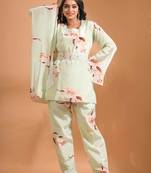 MULTICOLOUR kaftan set with pant with printed
