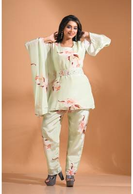 MULTICOLOUR kaftan set with pant with printed 4