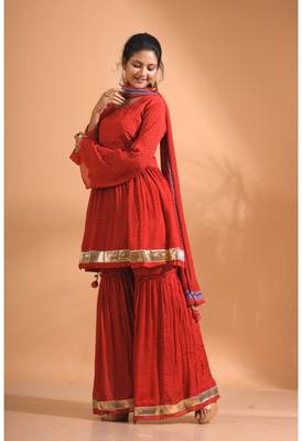  kurta and Palazzo with dupatta set stitched 4