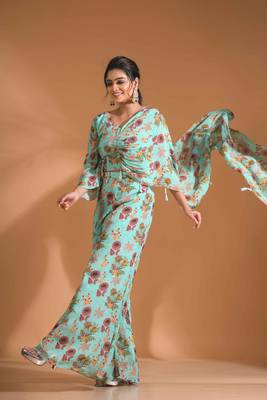 Multicolour  coset with stylish dupatta with printed 1