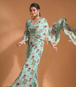 Multicolour  coset with stylish dupatta with printed