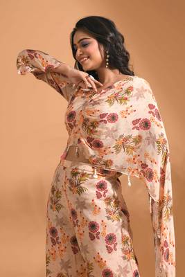 Multicolour  coset with stylish dupatta with printed 3