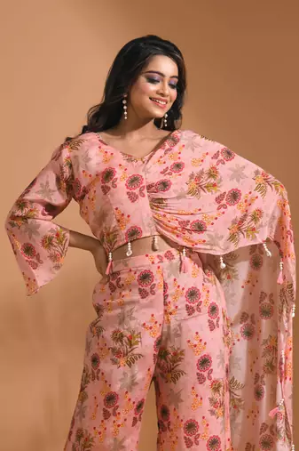 Multi coset with stylish dupatta with printed