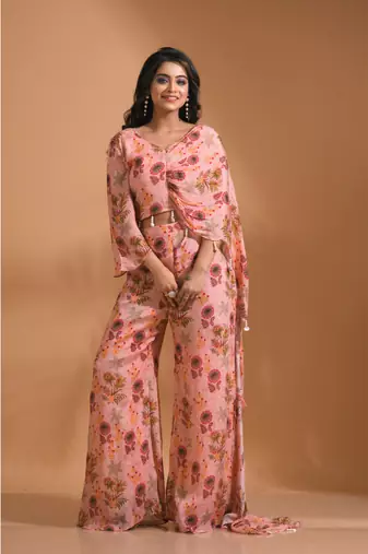 Multi coset with stylish dupatta with printed