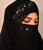 wrap my hijab luxury black handcrafted wedding hijab