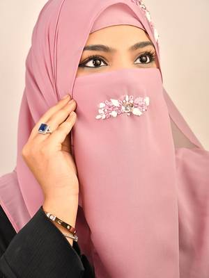 wrap my hijab lavender handwork party hijab 4