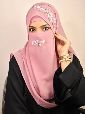 wrap my hijab lavender handwork party hijab 5