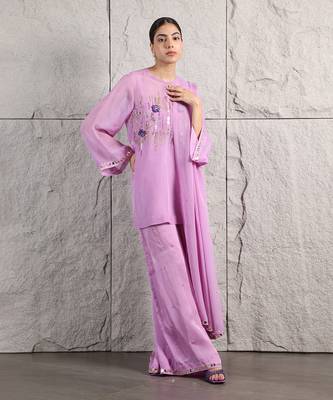 Lilac organza kurta set 2