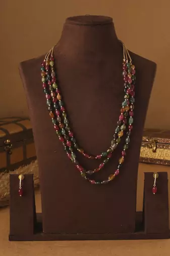 Golden Prism Layered Necklace"