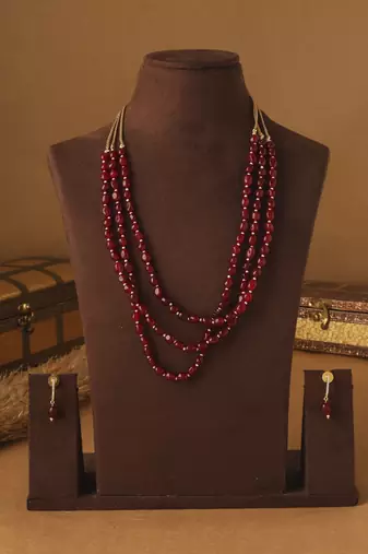 Crimson Pearl Harmony Necklace