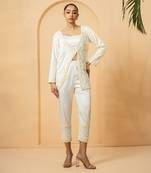 Ivory modal satin co-ord set
