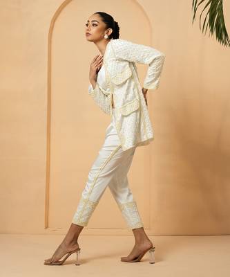 Ivory modal satin co-ord set 2