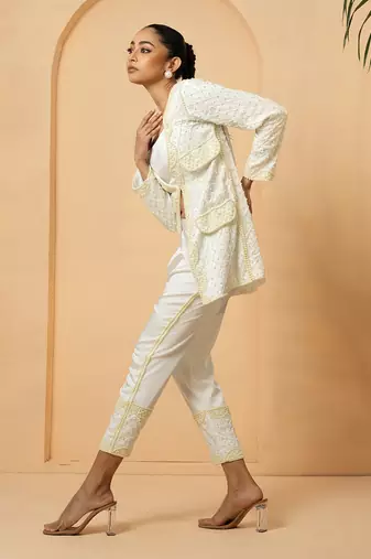 Ivory modal satin co-ord set