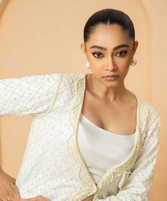 Ivory modal satin co-ord set 3