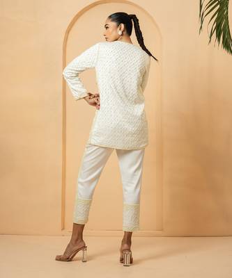 Ivory modal satin co-ord set 4