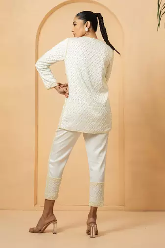 Ivory modal satin co-ord set