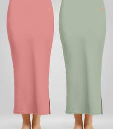 Plain Nylon Petticoat Skirts Saree Silhouette Shape Wear set of 2 pieces