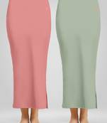 Plain Nylon Petticoat Skirts Saree Silhouette Shape Wear set of 2 pieces