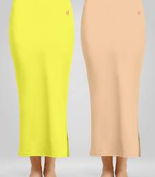 Solid Nylon Soft Petticoat Skirts for Women Saree Shape Wear 2 Piece