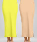 Solid Nylon Soft Petticoat Skirts for Women Saree Shape Wear 2 Piece