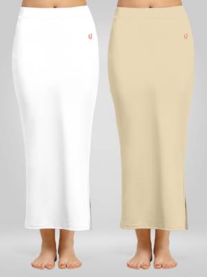 Trendmalls Solid Nylon Soft Petticoat Skirts for Women Saree Shape Wear Dress 1