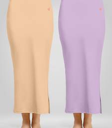 Solid Nylon Soft Petticoat Skirts for Women Saree Shape Wear 2 Piece