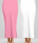 Solid Nylon Soft Petticoat Skirts for Women Saree Shape Wear 2 Piece