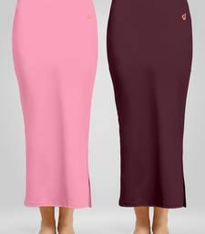 Trendmalls Solid Nylon Soft Petticoat Skirts for Women Saree Shape Wear 2 Piece