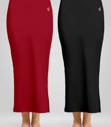 Trendmalls Solid Nylon Soft Petticoat Skirts for Women Saree Shape Wear 2 Piece