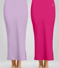 Solid Nylon Soft Petticoat Skirts for Women Saree Shape Wear 2 Piece