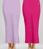 Solid Nylon Soft Petticoat Skirts for Women Saree Shape Wear 2 Piece