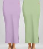 Solid Nylon Soft Petticoat Skirts for Women Saree Shape Wear 2 Piece