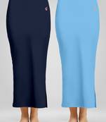 Solid Nylon Soft Skirt Petticoat for Women Saree Silhouette Shape Wear 2 Pieces