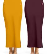 Solid Nylon Soft Petticoat Skirts for Women Saree Shape Wear 2 Piece