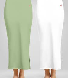Solid Nylon Soft Petticoat Skirts for Women Saree Shape Wear 2 Piece