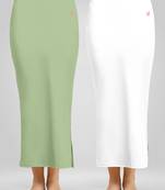 Solid Nylon Soft Petticoat Skirts for Women Saree Shape Wear 2 Piece