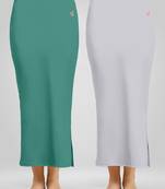 Solid Nylon Soft Petticoat Skirts for Women Saree Shape Wear 2 Piece