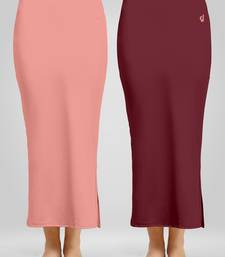 Solid Nylon Soft Petticoat Skirts for Women Saree Shape Wear 2 Piece