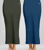 Solid Nylon Soft Petticoat Skirts for Women Saree Shape Wear 2 Piece