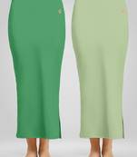 Solid Nylon Soft Petticoat Skirts for Women Saree Shape Wear 2 Piece