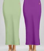 Solid Nylon Soft Petticoat Skirts for Women Saree Shape Wear 2 Piece