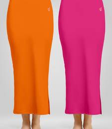 Solid Nylon Soft Petticoat Skirts for Women Saree Shape Wear 2 Piece