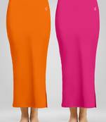 Solid Nylon Soft Petticoat Skirts for Women Saree Shape Wear 2 Piece