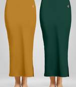 Solid Nylon Soft Petticoat Skirts for Women Saree Shape Wear 2 Piece