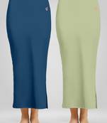 Plain Nylon Petticoat Skirts Saree Silhouette Shape Wear set of 2 pieces