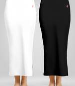 Solid Nylon Soft Petticoat Skirts for Women Saree Shape Wear 2 Piece